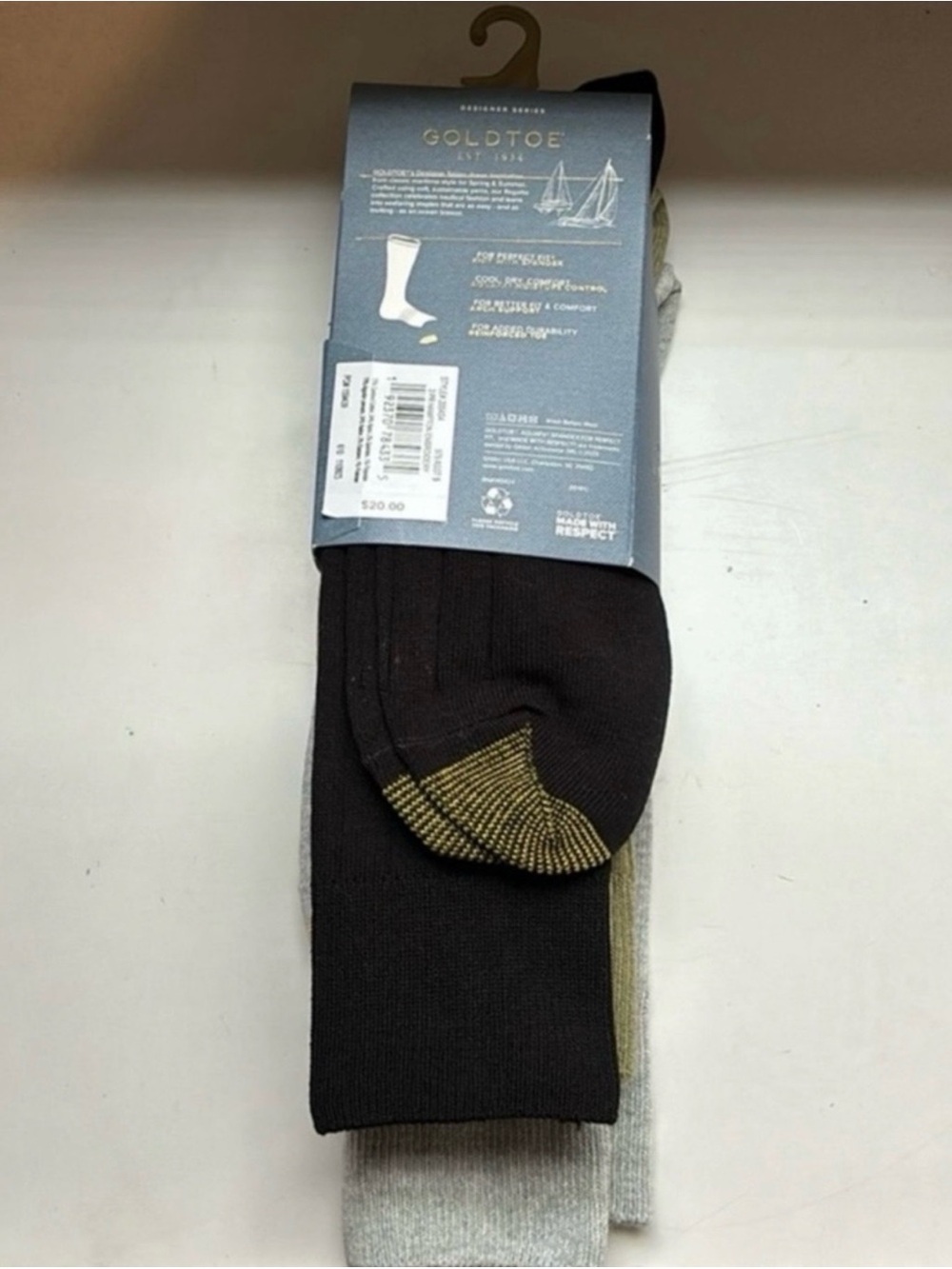 New Gold Toe Socks Men’s 3 Pair Multi Colored Crew Casual Business Active Socks - Picture 4 of 12